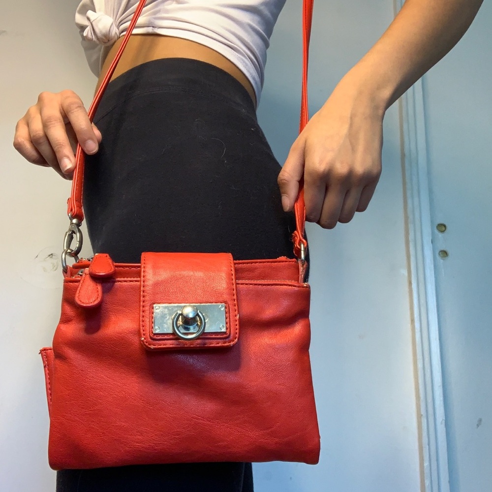 New York and company red crossbody purse